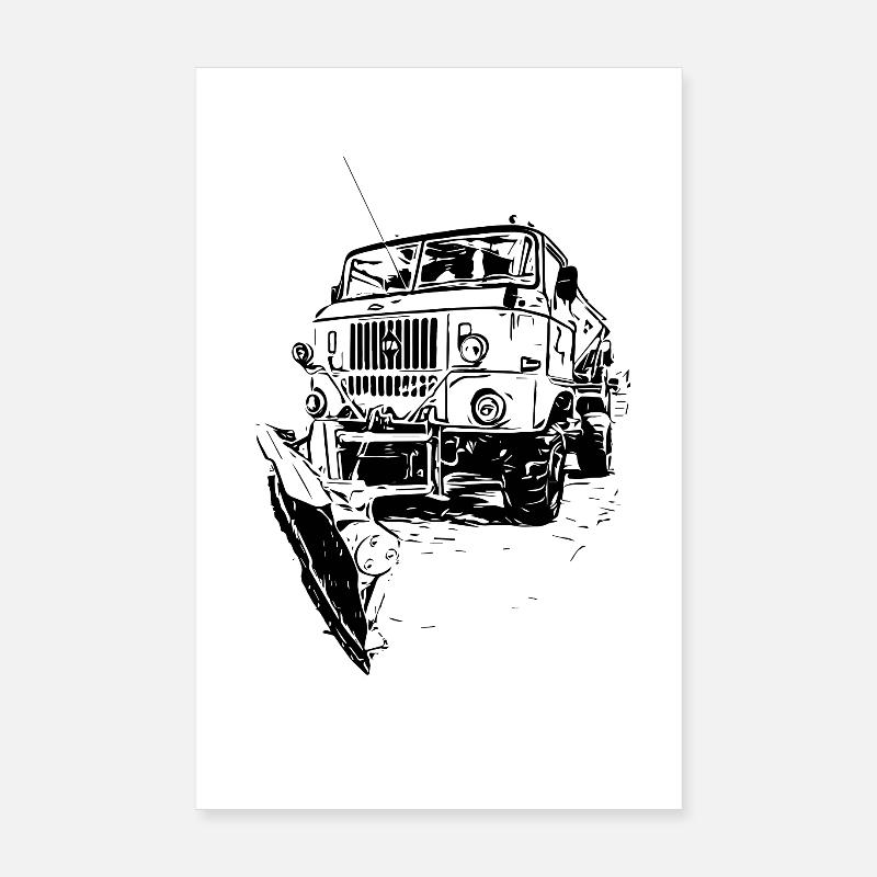 W50 Straßenräumfahrzeug Poster 20x30 cm