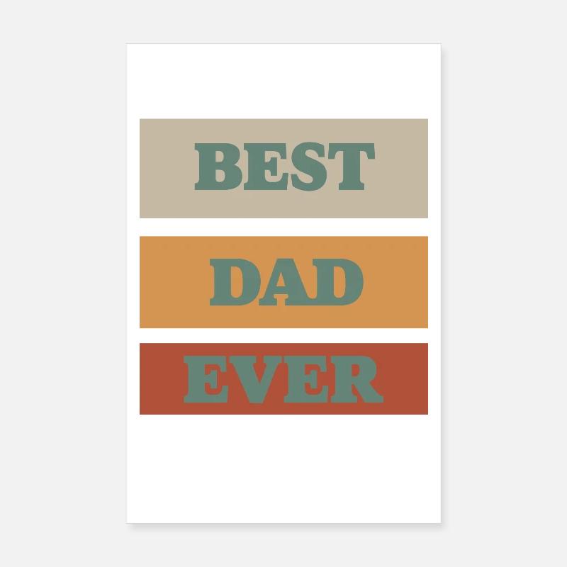 BEST DAD EVER Poster 20x30 cm