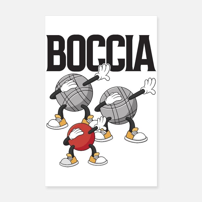 Bocciaspieler Bekleidung mit Dabbing Boccia - Poster 20x30 cm - Weiß