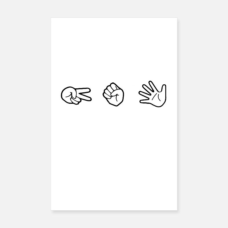 Ciseaux Papier de pierre Poster 20 x 30 cm