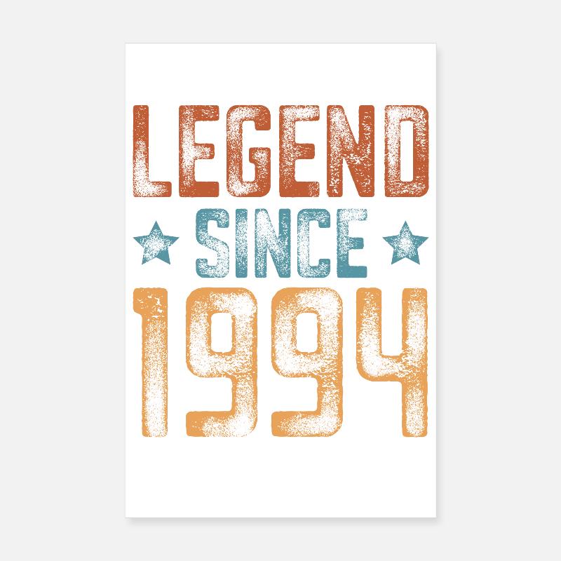 1994 Naissance Année de naissance Anniversaire Poster 20 x 30 cm