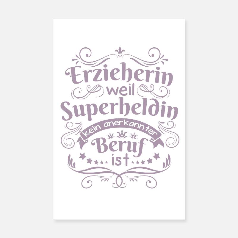 Erzieherin geschenkideen Poster 20x30 cm