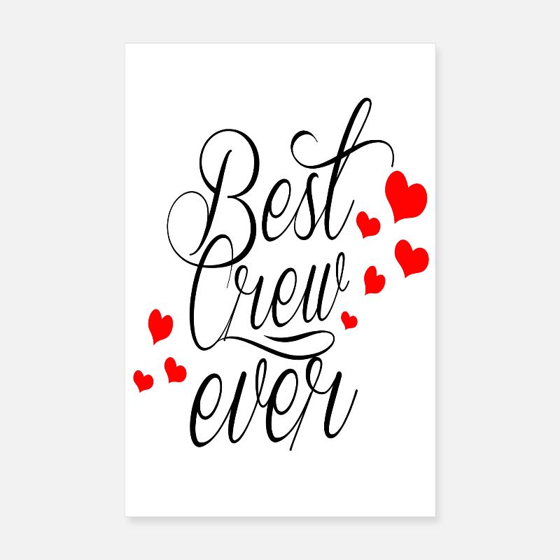 BEST CREW EVER - Poster 20x30 cm - Weiß
