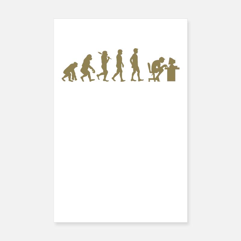 Évolution de Gamer Gambler Nerd Geek Progamer Poster 20 x 30 cm