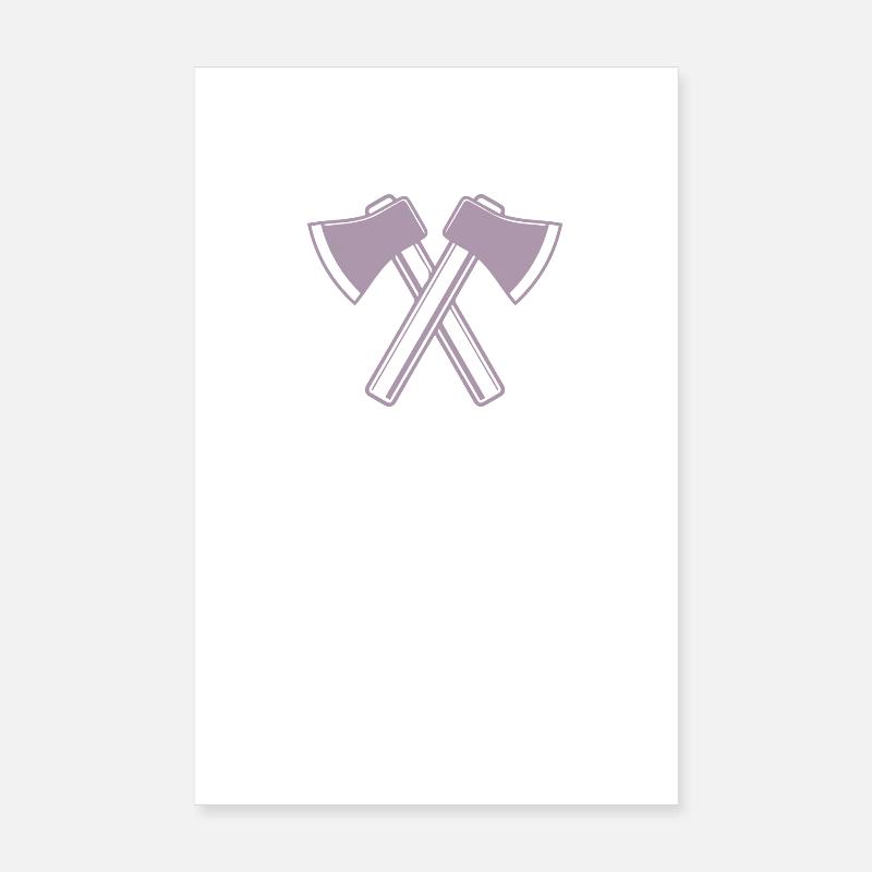 Axt Äxte Holzfäller Forstwirt Poster 20x30 cm