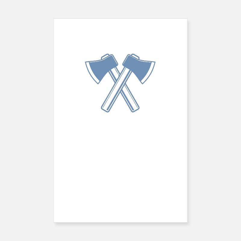 Axe Axes Lumberjack Forester Poster 8" x 12" (20x30 cm)
