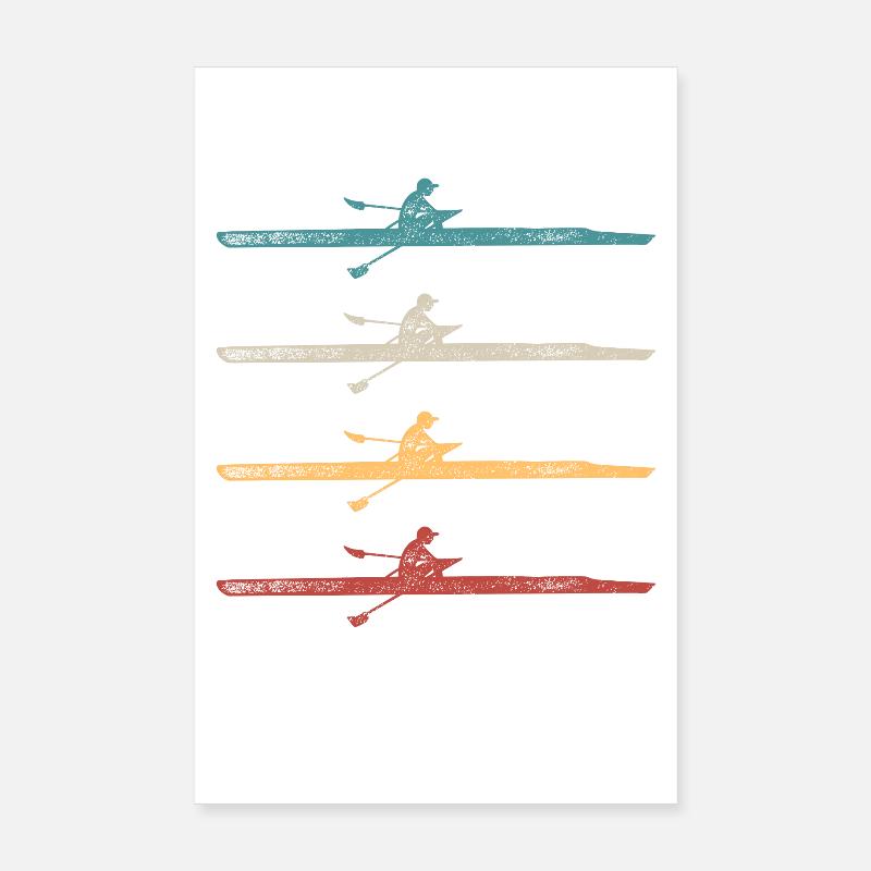 Rameur Rameur Bateau d’aviron Vintage Poster 20 x 30 cm