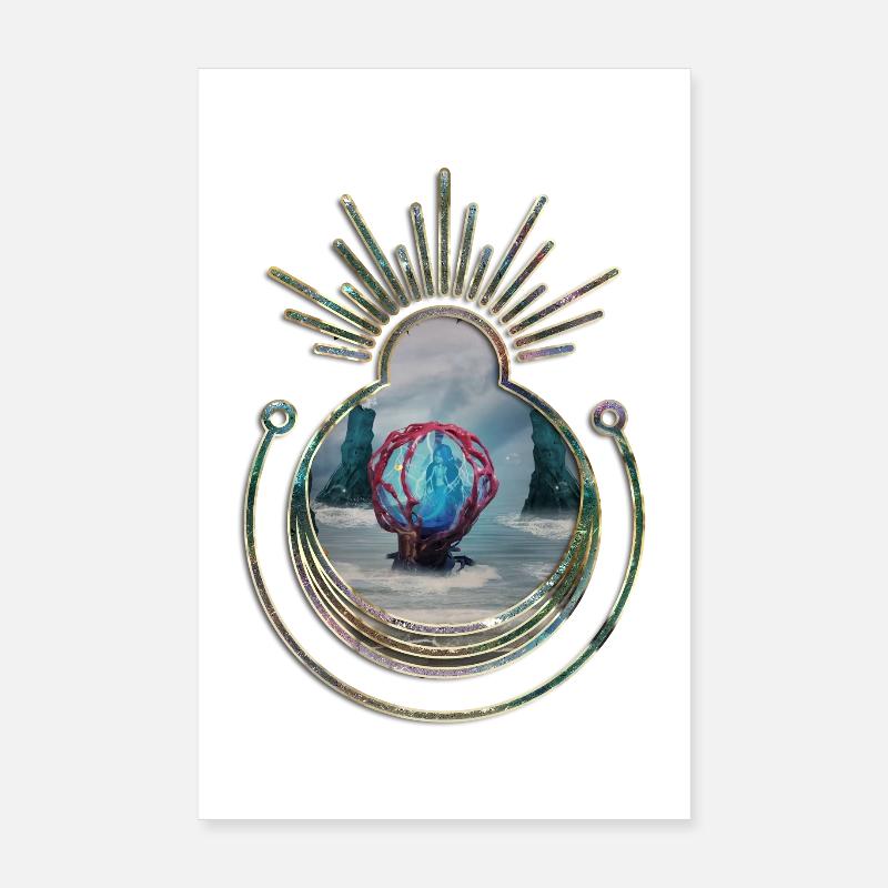 Dans le cocon sur la plage Poster 20 x 30 cm