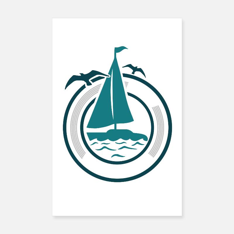 Sailing Sailor Sailboat Poster 8" x 12" (20x30 cm)