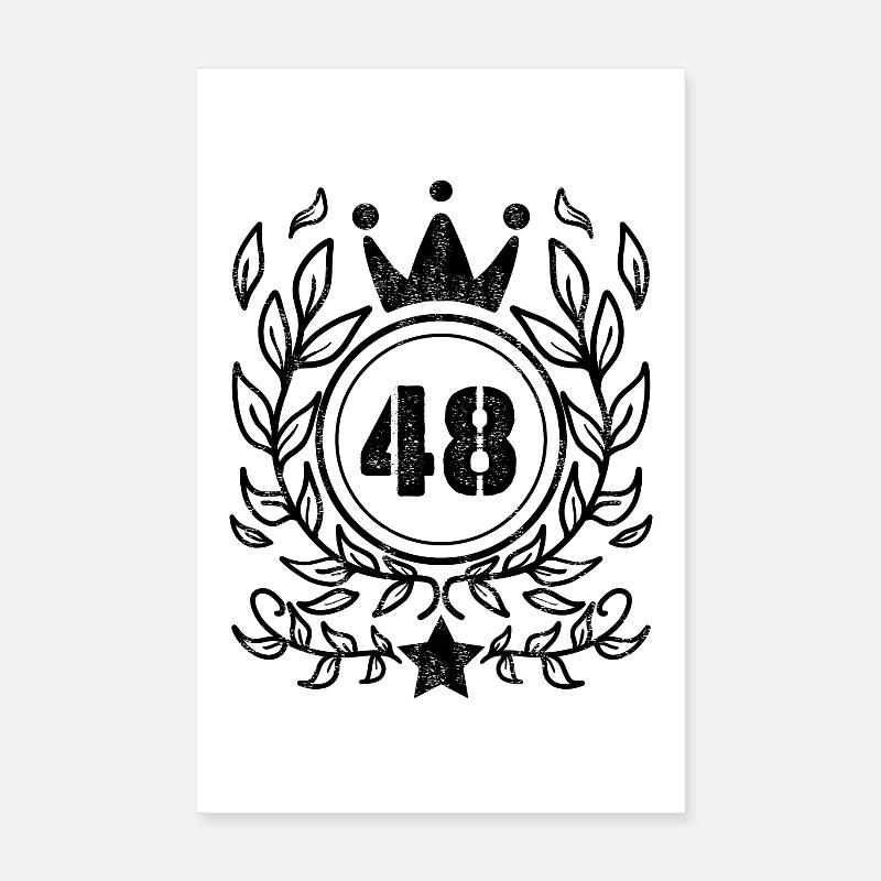 48 - Année de naissance Année de naissance 1948 Poster 20 x 30 cm