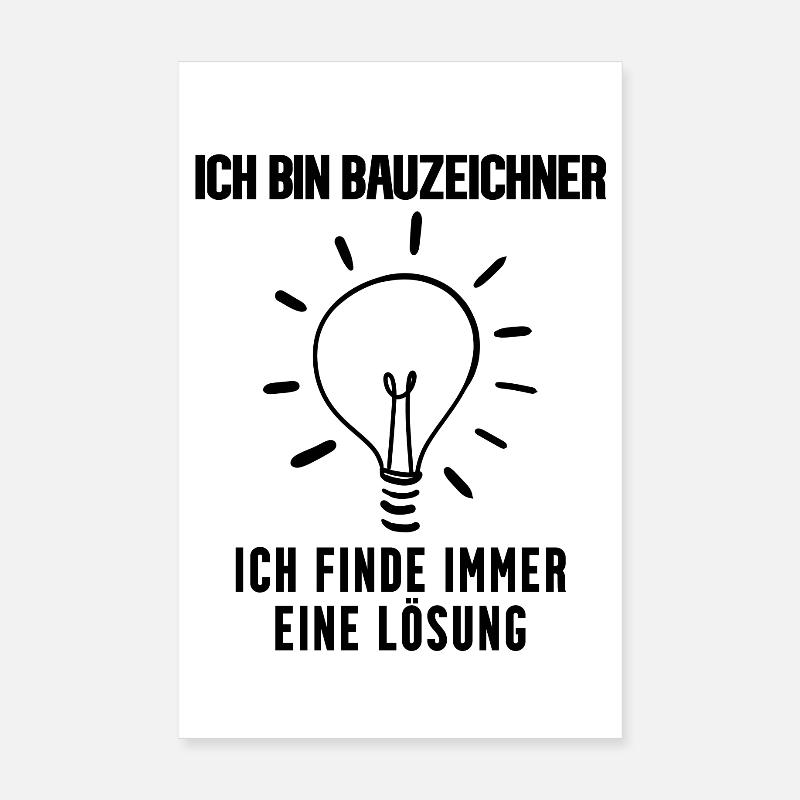 Bauzeichner Beruf Ausbildung Poster 20x30 cm