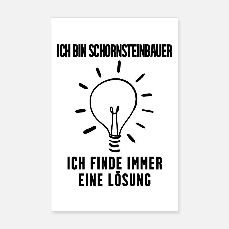 Schornsteinbauer Beruf Ausbildung Poster 20x30 cm