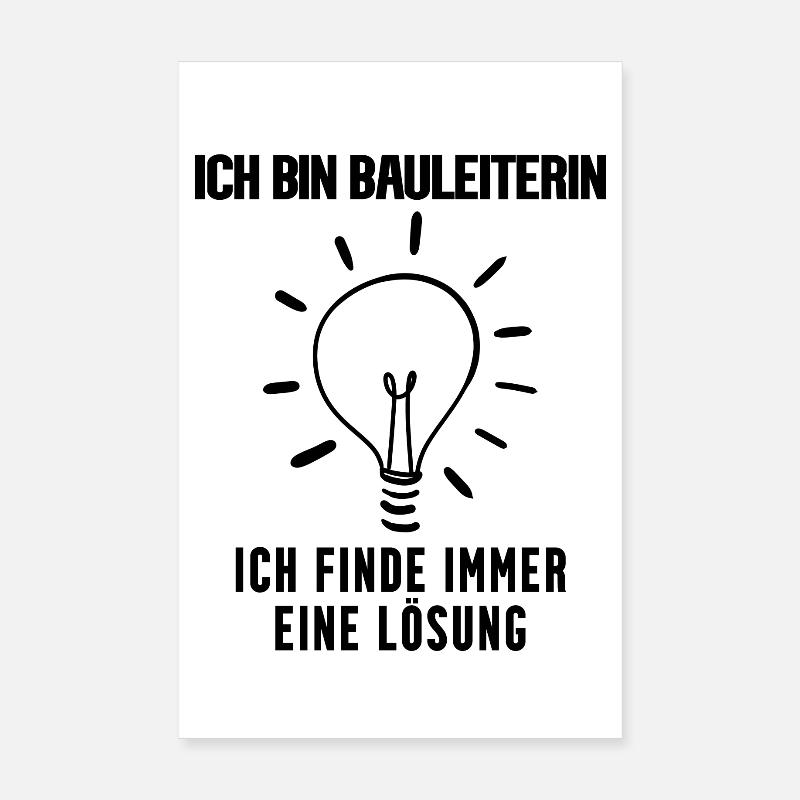 Bauleiterin Beruf Ausbildung Poster 20x30 cm