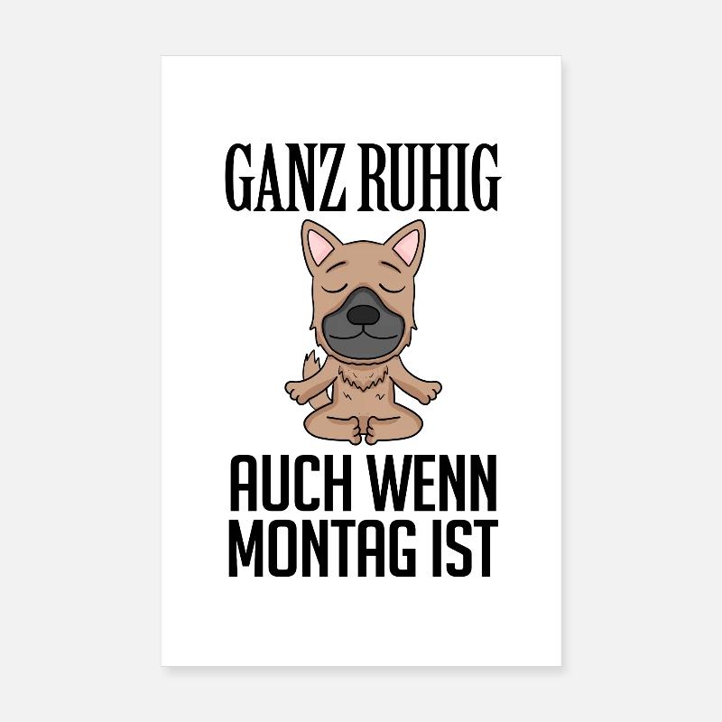 Deutscher Schäferhund - Poster 20x30 cm - Weiß