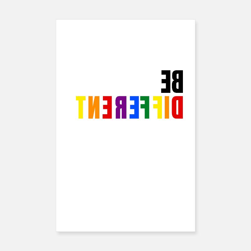 BE DIFFERENT - LGBTQI Schwul Lesbisch CSD Pride Poster 20x30 cm