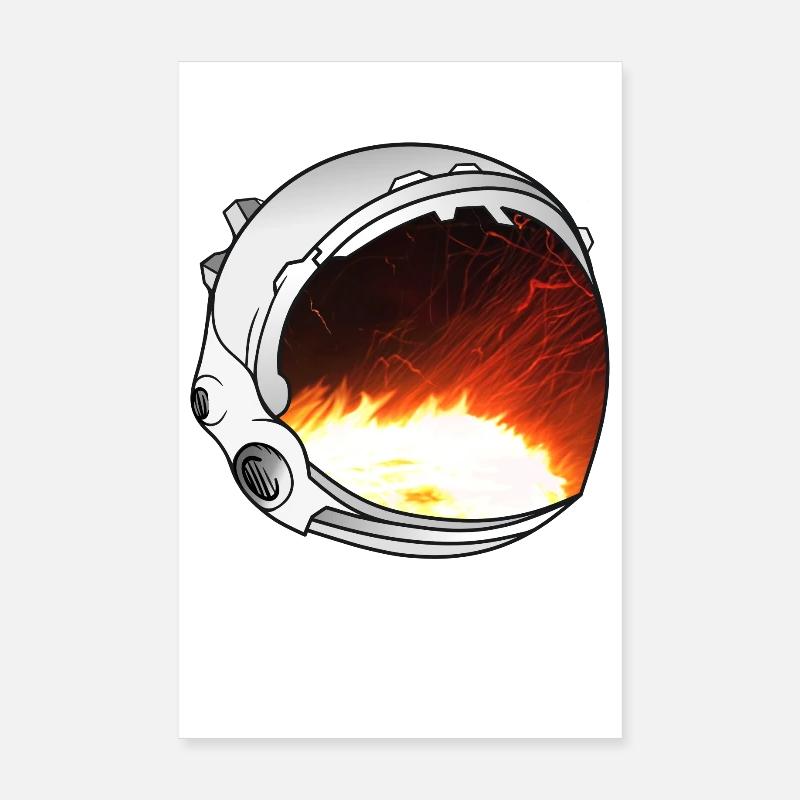 Astronaut Helmet Artwork Poster 8" x 12" (20x30 cm)