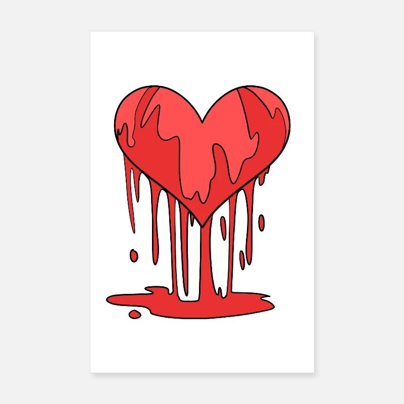Herz Blut Poster 20x30 cm