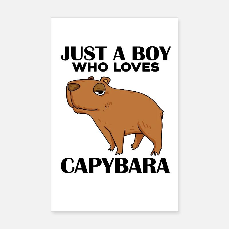 Capybara Junge Poster 20x30 cm