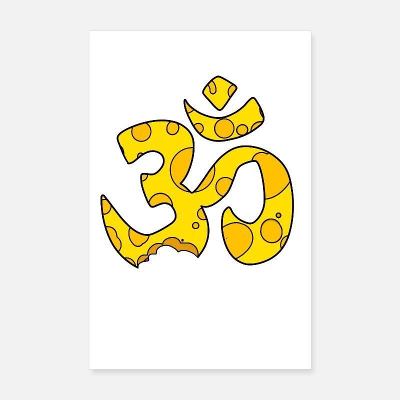 Käse OM Zeichen Poster 20x30 cm