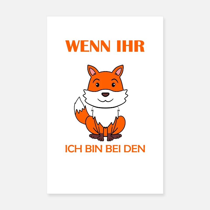 Wald Wildtier Fuchs Geschenk Poster 20x30 cm