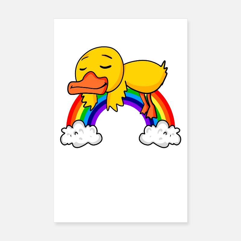 Canard arc-en-ciel Poster 20 x 30 cm