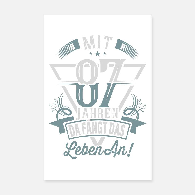 87. Geburtstag Da Fängt Das Leben An Poster 20x30 cm