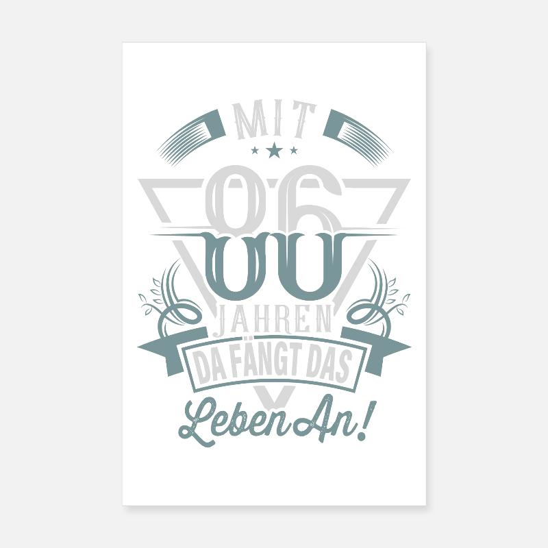 86. Geburtstag Da Fängt Das Leben An Poster 20x30 cm