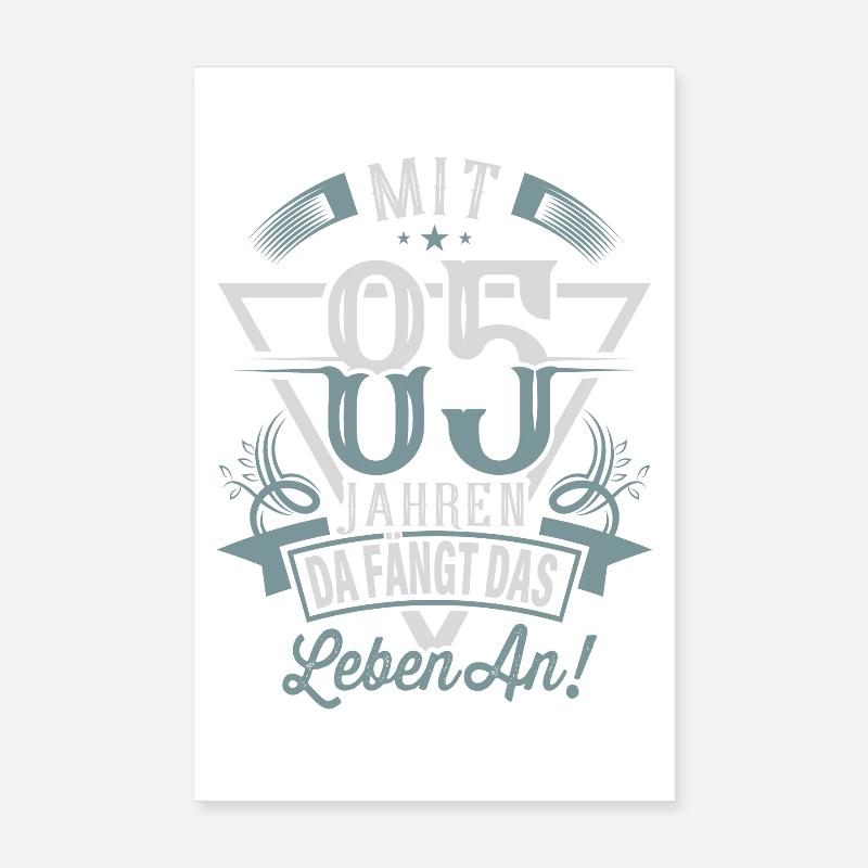 85. Geburtstag Da Fängt Das Leben An Poster 20x30 cm