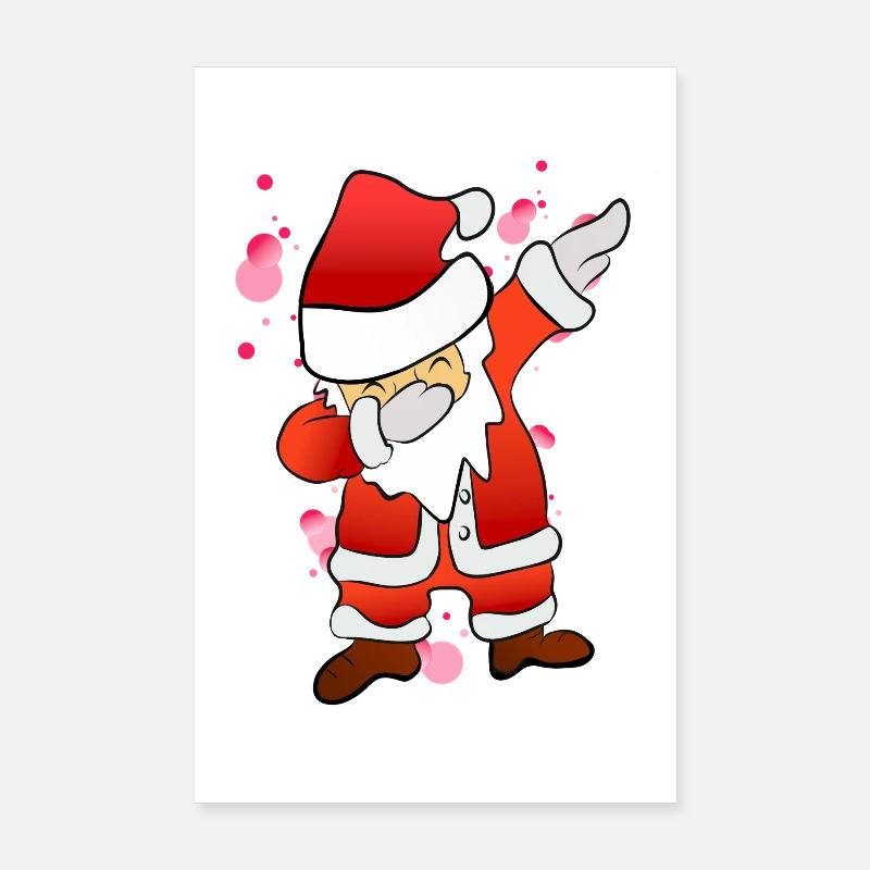 Dabbing Nikolaus Poster 20x30 cm
