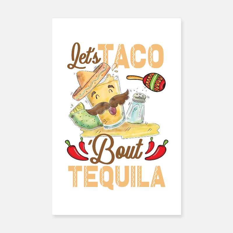 Taco À propos de Tequila Taco Tuesday Poster 20 x 30 cm