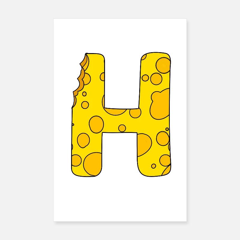 Buchstabe H Poster 20x30 cm