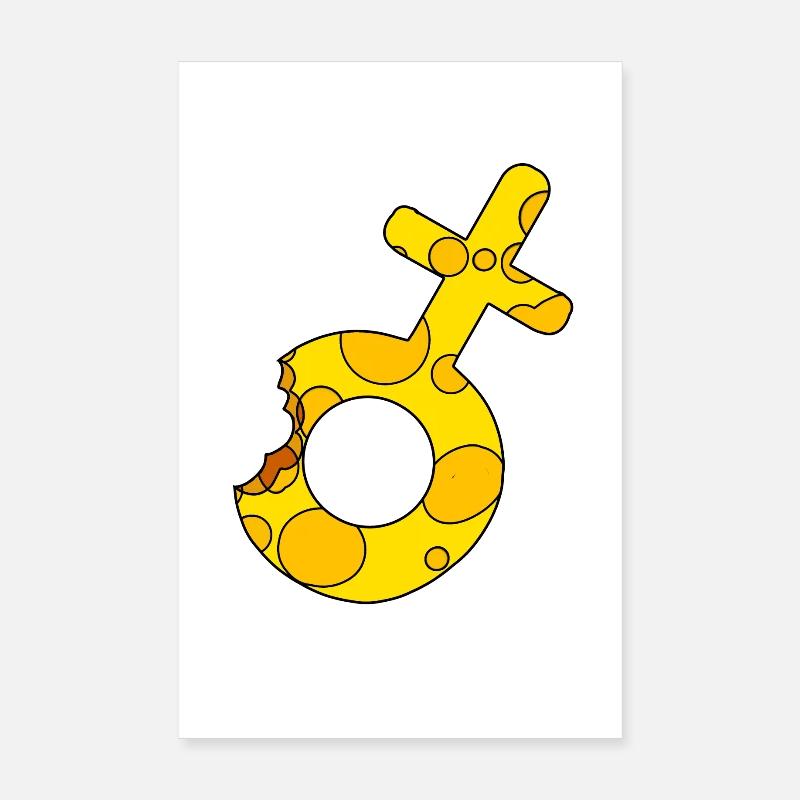 Venussymbol in der Pose des Marssymbols Poster 20x30 cm