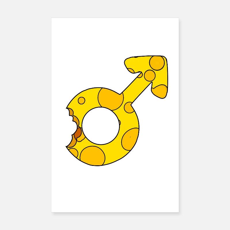 Männliches Geschlecht - Marssymbol Poster 20x30 cm