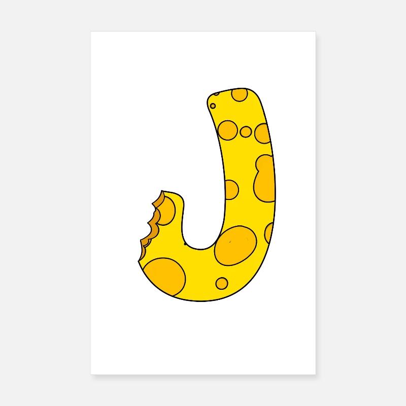 Lettre J Poster 20 x 30 cm