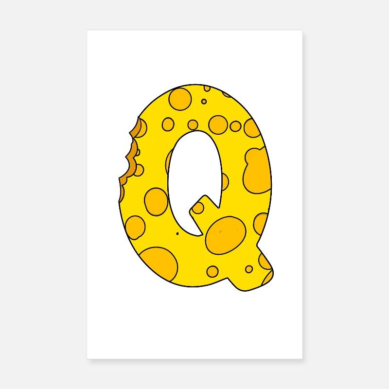 Buchstabe Q Poster 20x30 cm
