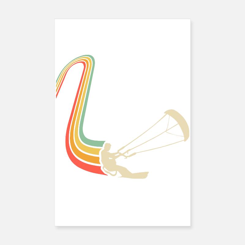 Kitesurfen Kitesurf Kitesurfer Kiteboard Poster 8" x 12" (20x30 cm)