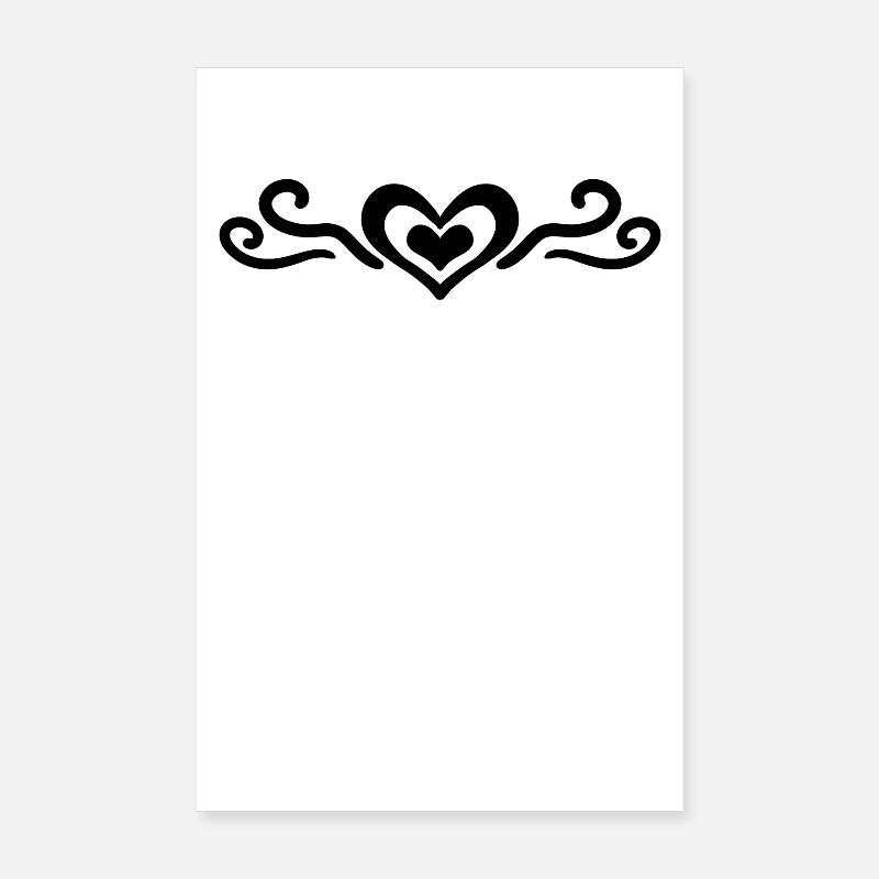 Heart Decoration Gift Poster 8" x 12" (20x30 cm)
