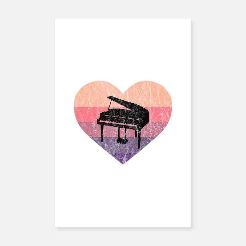 J’adore mon piano à queue Poster 20 x 30 cm