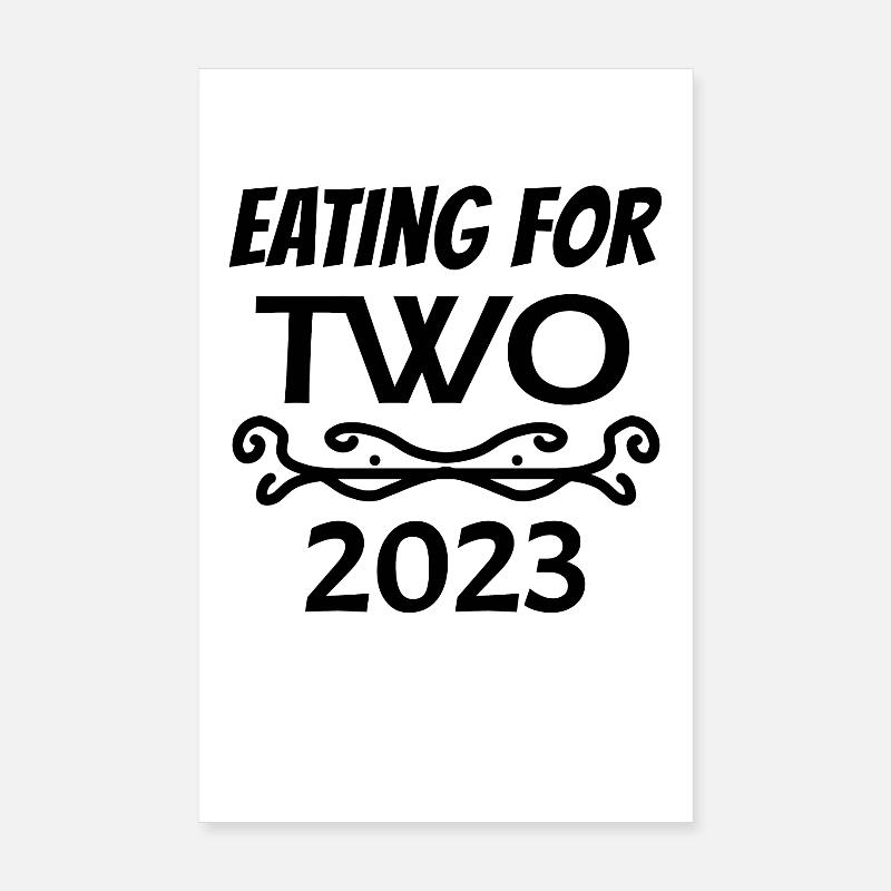 Jumelles Grossesse Enceinte 2023 Poster 20 x 30 cm