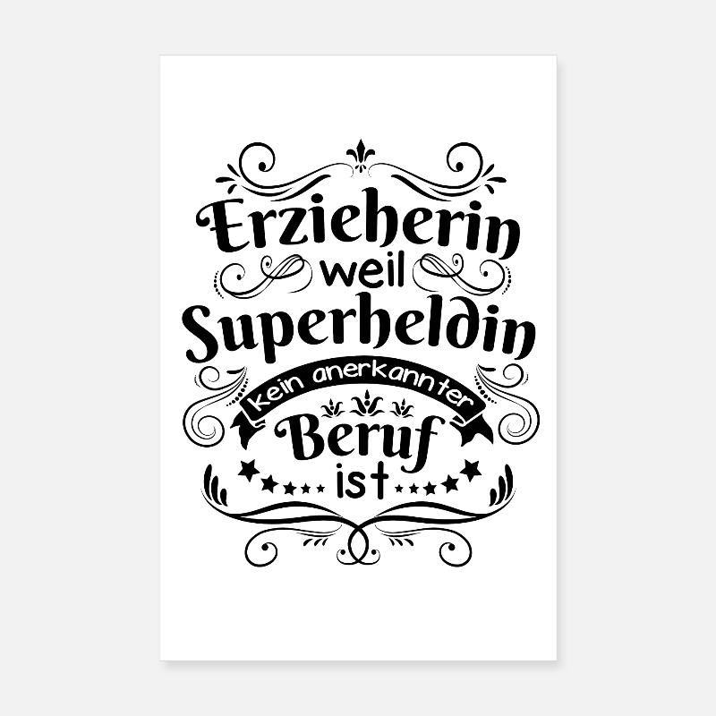Erzieherin geschenkideen Poster 20x30 cm