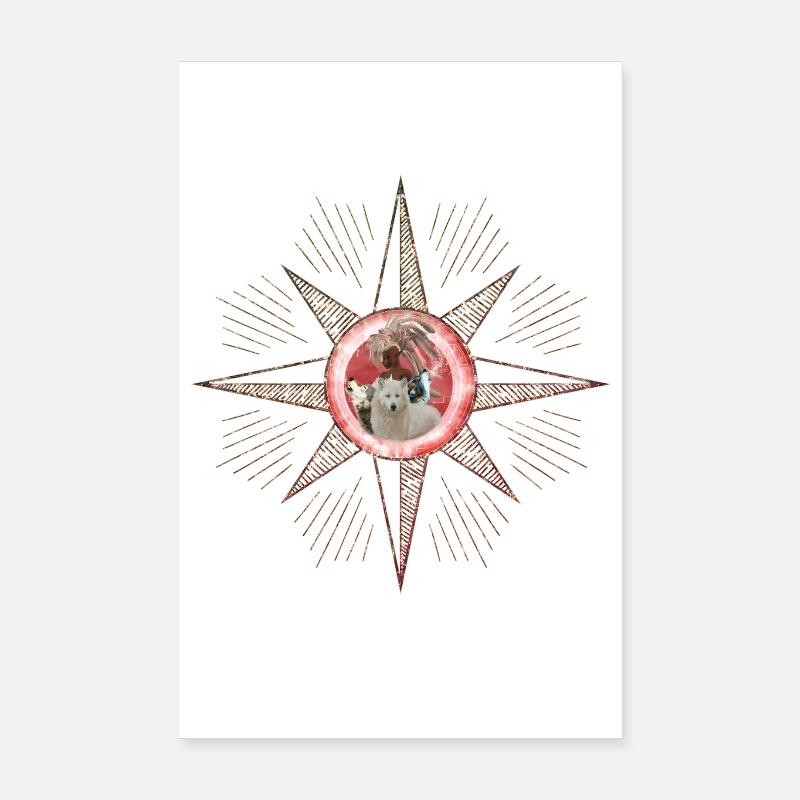 Atemberaubende Wölfe und wunderbare Feen. - Poster 20x30 cm - Weiß