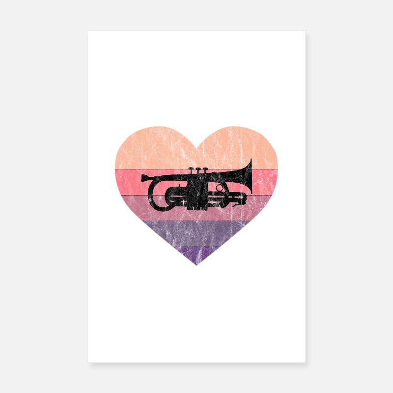 Le joueur de vent aime le cornet et le bugle Poster 20 x 30 cm