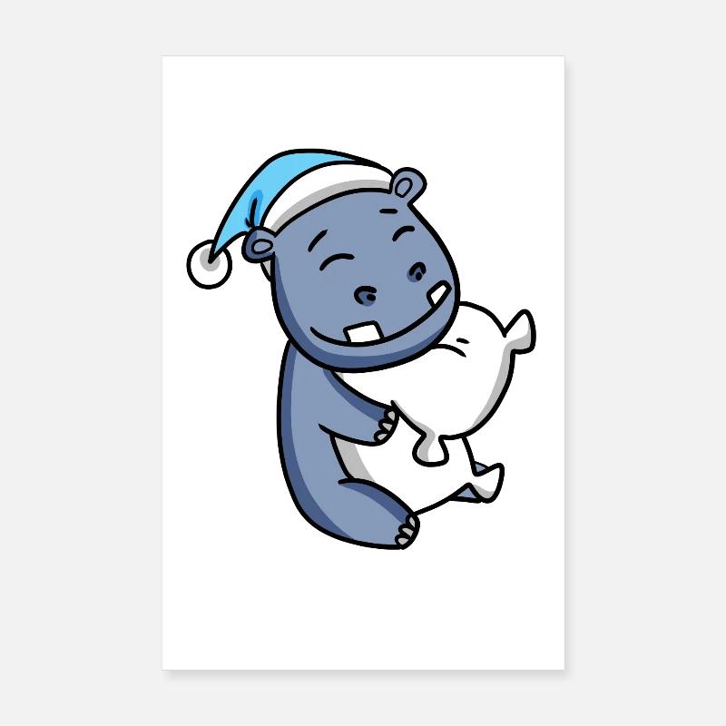 Bébé Hippo Poster 20 x 30 cm