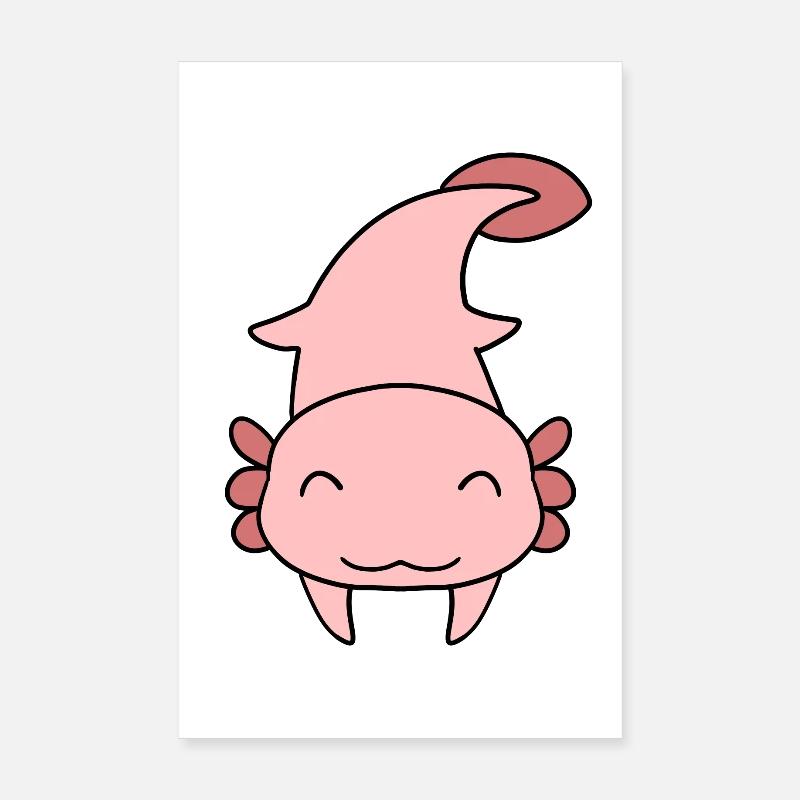 Axolotl doux Poster 20 x 30 cm