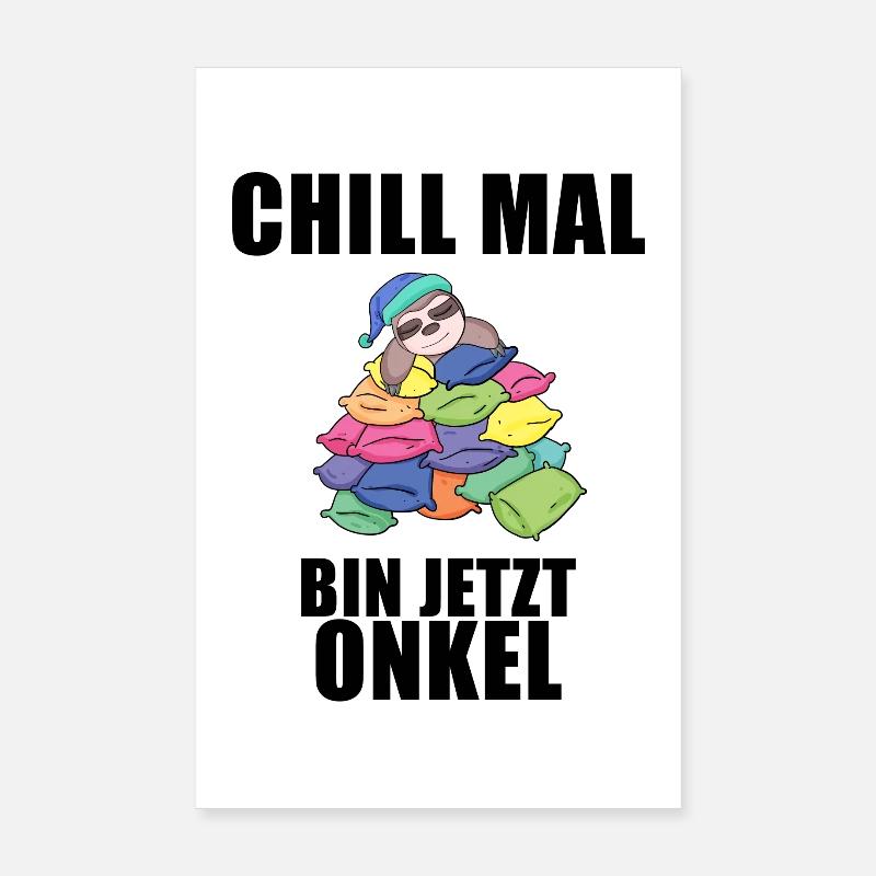 Onkel - Onkel werden - Poster 20x30 cm - Weiß