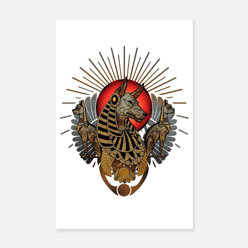 Die dunklen Anubis - Poster 20x30 cm - Weiß