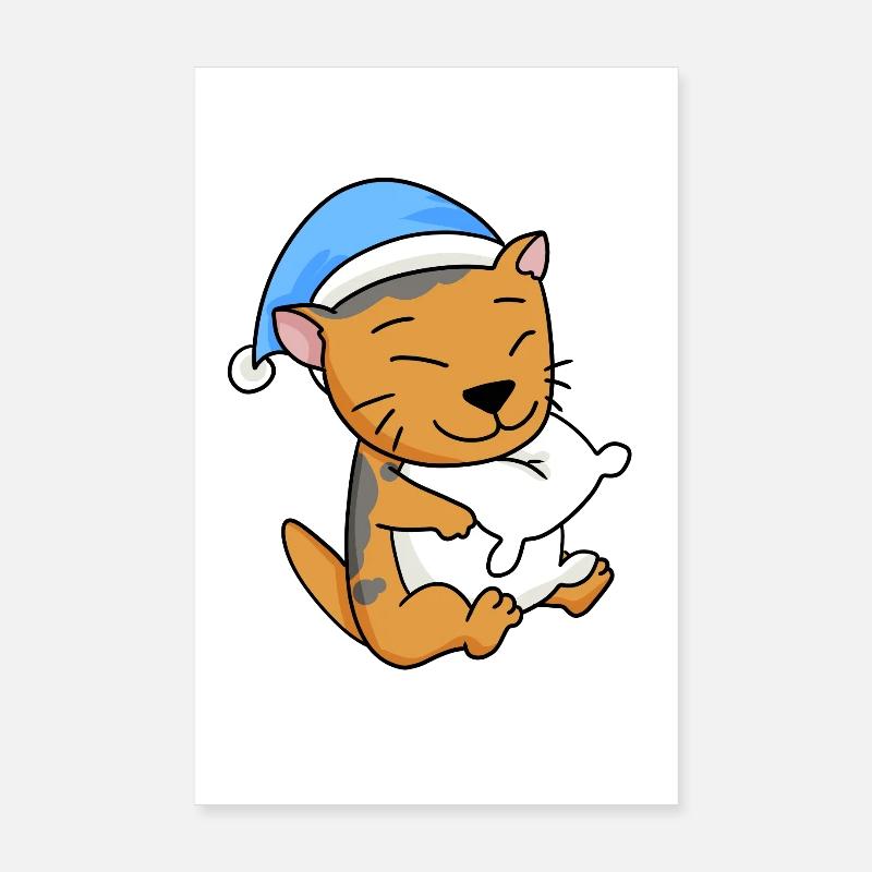 Chat Cat Race Scottish Folding Ear Cat Poster 20 x 30 cm