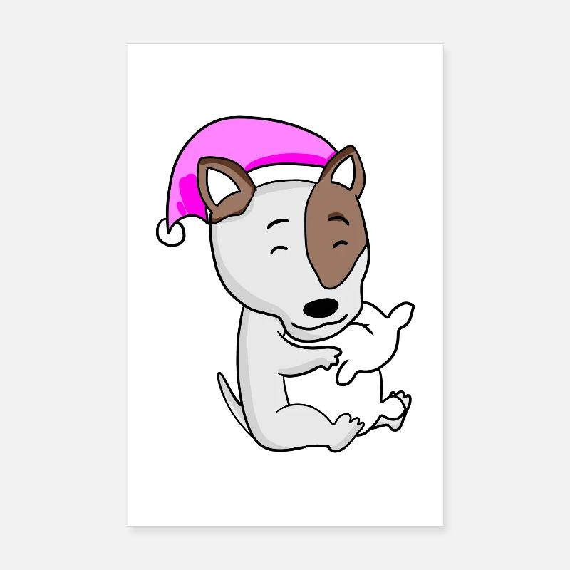 Chien Race De Chien Bull Terrier Poster 20 x 30 cm