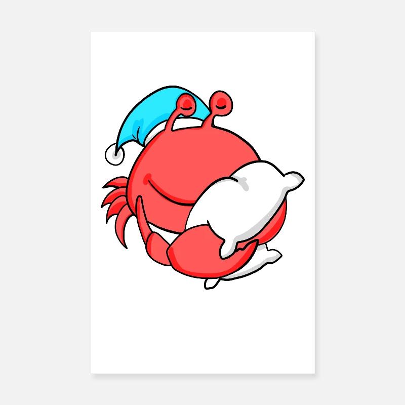 Krabbe - Poster 20x30 cm - Weiß