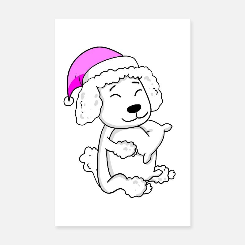 Chien Race Caniche Poster 20 x 30 cm